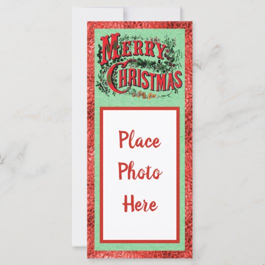 Traditionelle Weihnachtskarte mit Foto (Vorderseite)