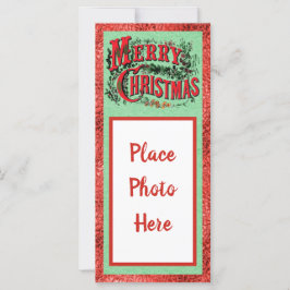 Traditionelle Weihnachtskarte mit Foto