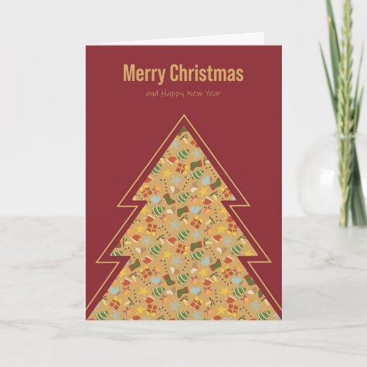 Traditionelle Weihnachtskarte Warm & Cozy Feiertagskarte (Vorderseite)