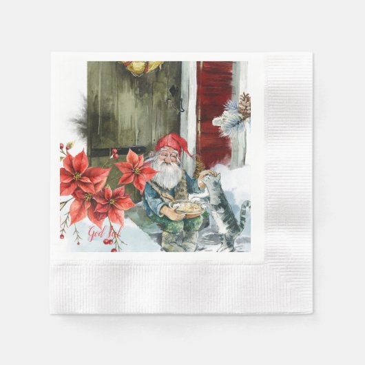 Traditionelle Weihnachtskarten Serviette (Vorderseite)