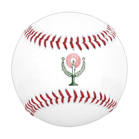 Traditionelle Weihnachtskerze Baseball (Vorderseite)