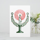 Traditionelle Weihnachtskerze Briefpapier (Stehend Vorderseite)