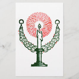 Traditionelle Weihnachtskerze Briefpapier