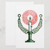 Traditionelle Weihnachtskerze Briefpapier (Vorne/Hinten)