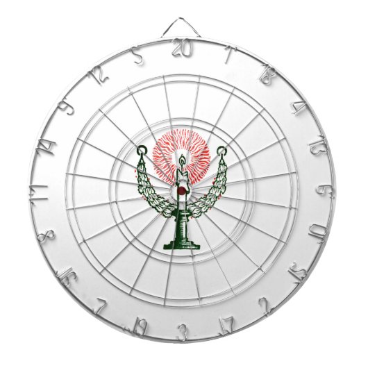 Traditionelle Weihnachtskerze Dartscheibe (vorne)