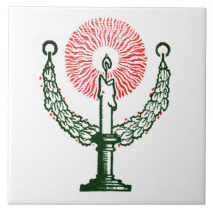 Traditionelle Weihnachtskerze Fliese