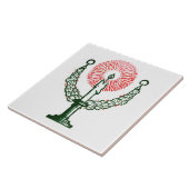 Traditionelle Weihnachtskerze Fliese (Seite)