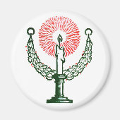 Traditionelle Weihnachtskerze Magnet (Vorne)