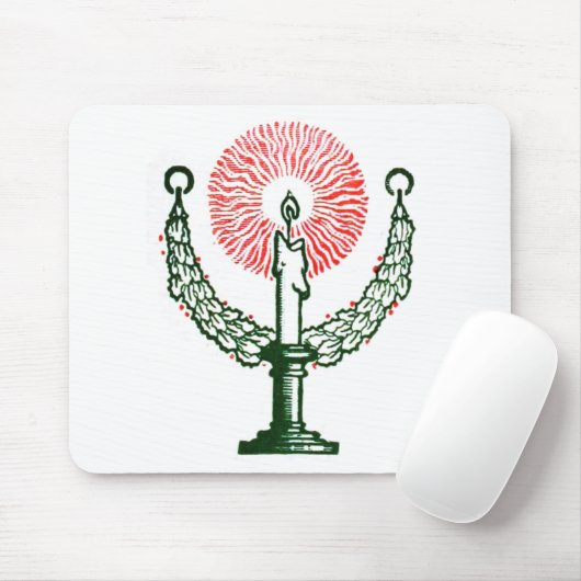 Traditionelle Weihnachtskerze Mousepad (Mit Mouse)