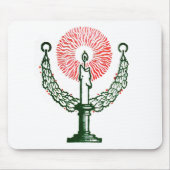 Traditionelle Weihnachtskerze Mousepad (Vorne)