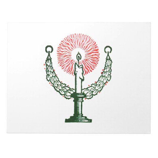 Traditionelle Weihnachtskerze Notizblock (Vorderseite)