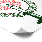 Traditionelle Weihnachtskerze Poster (Ecke)