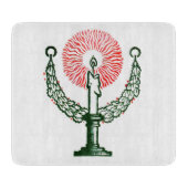 Traditionelle Weihnachtskerze Schneidebrett (Vorderseite)