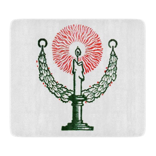 Traditionelle Weihnachtskerze Schneidebrett (Vorderseite)