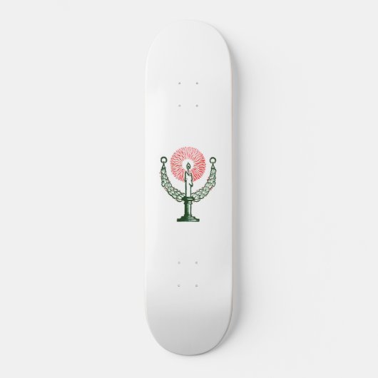 Traditionelle Weihnachtskerze Skateboard (Vorderseite)