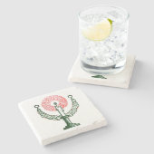 Traditionelle Weihnachtskerze Steinuntersetzer (Seitenansicht)