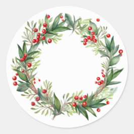 Traditionelle Weihnachtskleber Runder Aufkleber