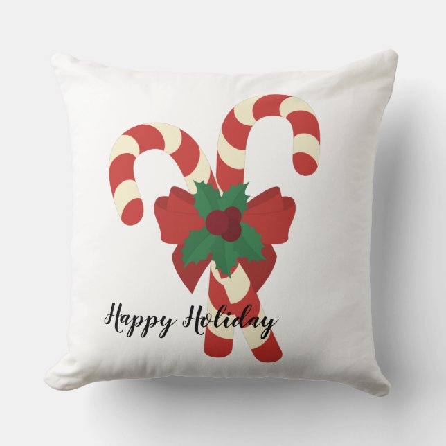 Traditionelle Weihnachtslieder mit Vintagem Zucker Kissen (Vorderseite)