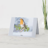 Traditionelle Weihnachtsrobbe und Ivy Feiertagskarte (Rückseite)