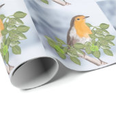 Traditionelle Weihnachtsrobbe und Ivy Geschenkpapier (Rolleneckpunkt)