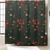 Traditionelle Weihnachtsschmuck Pine Tree Holiday Duschvorhang