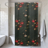 Traditionelle Weihnachtsschmuck Pine Tree Holiday Duschvorhang