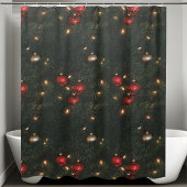 Traditionelle Weihnachtsschmuck Pine Tree Holiday Duschvorhang