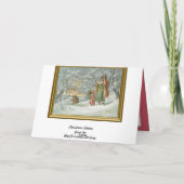Traditionelle Weihnachtsszene Feiertagskarte (Rückseite)