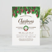 Traditionelle Weihnachtszeit-Party Einladung (Stehend Vorderseite)