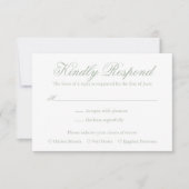 Traditionelle weiße Hochzeit RSVP Karte (Vorderseite)