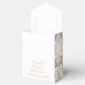 Traditionelle weiße Spitzen alte Damastehe Geschenkschachtel (Geöffnet)