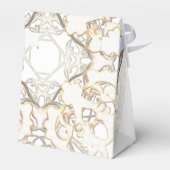 Traditionelle weiße Spitzen alte Damastehe Geschenkschachtel (Rückseite)