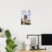 Traditionelle Windmühle in Palma de Mallorca - Spa Poster (Heimbüro)
