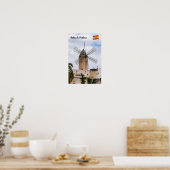 Traditionelle Windmühle in Palma de Mallorca - Spa Poster (Küche)
