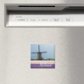 Traditionelle Windmühle mit rosa und violetten Blu Magnet (In Situ (Geschirrspüler))