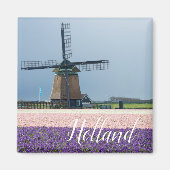 Traditionelle Windmühle mit rosa und violetten Blu Magnet (Vorne)