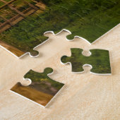 Traditionelle Windmühle unter dem Nordlicht Puzzle (Seite)
