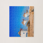 Traditionelle Windmühlen auf Mykonos Island, Griec Puzzle (Vertikal)