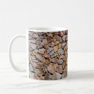Traditionelle zerbrochene Steinmauerwände Kaffeetasse