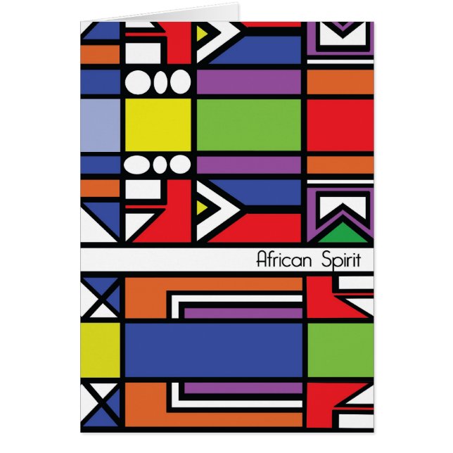 Traditionelle Zulu-Karte (Vorne)