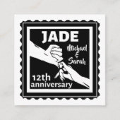 Traditioneller 12. Hochzeitstag Jade Begleitkarte (Vorderseite)