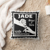 Traditioneller 12. Hochzeitstag Jade Kissen (Decke)