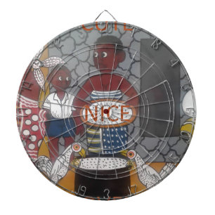 Traditioneller afrikanischer Homestead-Lifestyle Dartscheibe