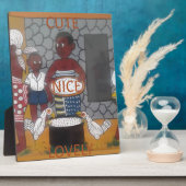 Traditioneller afrikanischer Homestead-Lifestyle Fotoplatte (Seite)