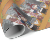 Traditioneller afrikanischer Homestead-Lifestyle Geschenkpapier (Rolleneckpunkt)