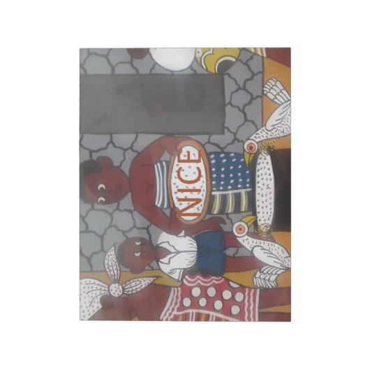 Traditioneller afrikanischer Homestead-Lifestyle Notizblock (Rotiert)