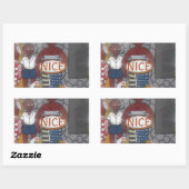 Traditioneller afrikanischer Homestead-Lifestyle Rechteckiger Aufkleber (Blatt)