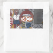 Traditioneller afrikanischer Homestead-Lifestyle Rechteckiger Aufkleber (Tasche)