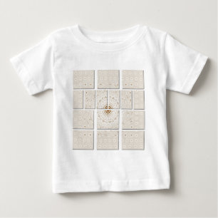 Traditioneller afrikanischer Motiv-Mosaik-Kunstpri Baby T-shirt
