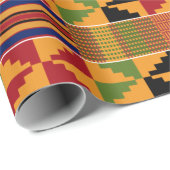 Traditioneller afrikanischer Pinwheel Kente K70 Geschenkpapier (Rolleneckpunkt)